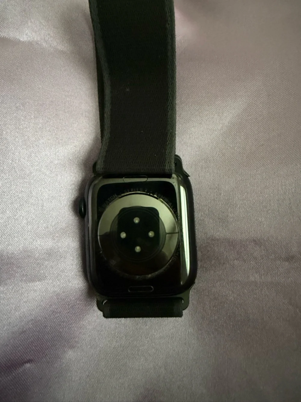 Black Smartwatch with Black Nylon Sport Loop Band